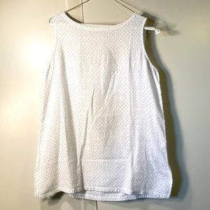 Eileen fisher cotton tank top with dotted pattern
